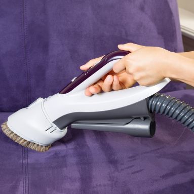 Leather upholstery inspection for cleaning process