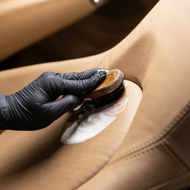Leather upholstery cleaning using dry or steam methods for thorough cleansing